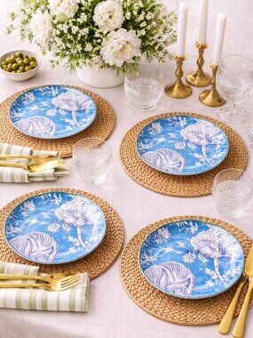 Roller Rabbit x Target 4pc 11” Melanine Floral Vines Dinner Plates